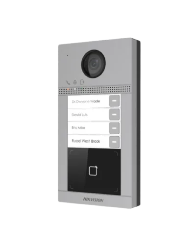 HIKVISION DS-KV8413-WME1 Station porte métal à 2 boutons pr villaStation porte  métal à 4 boutons villa