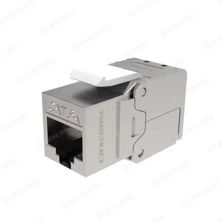 Prise Keystone Cat 6A STP à 180° sans outil blindée (50 Pcs)